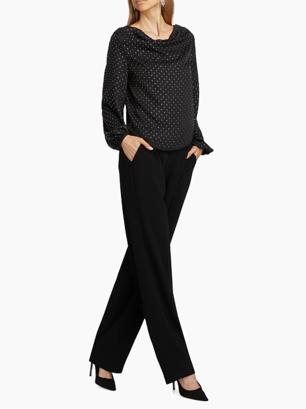 Cinq à Sept Irene Embellished Satin Top